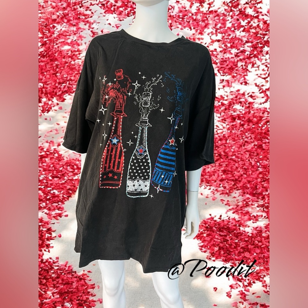 Fantastic Fawn Poppin’ bottles tee dress S M L - Picture 6 of 10